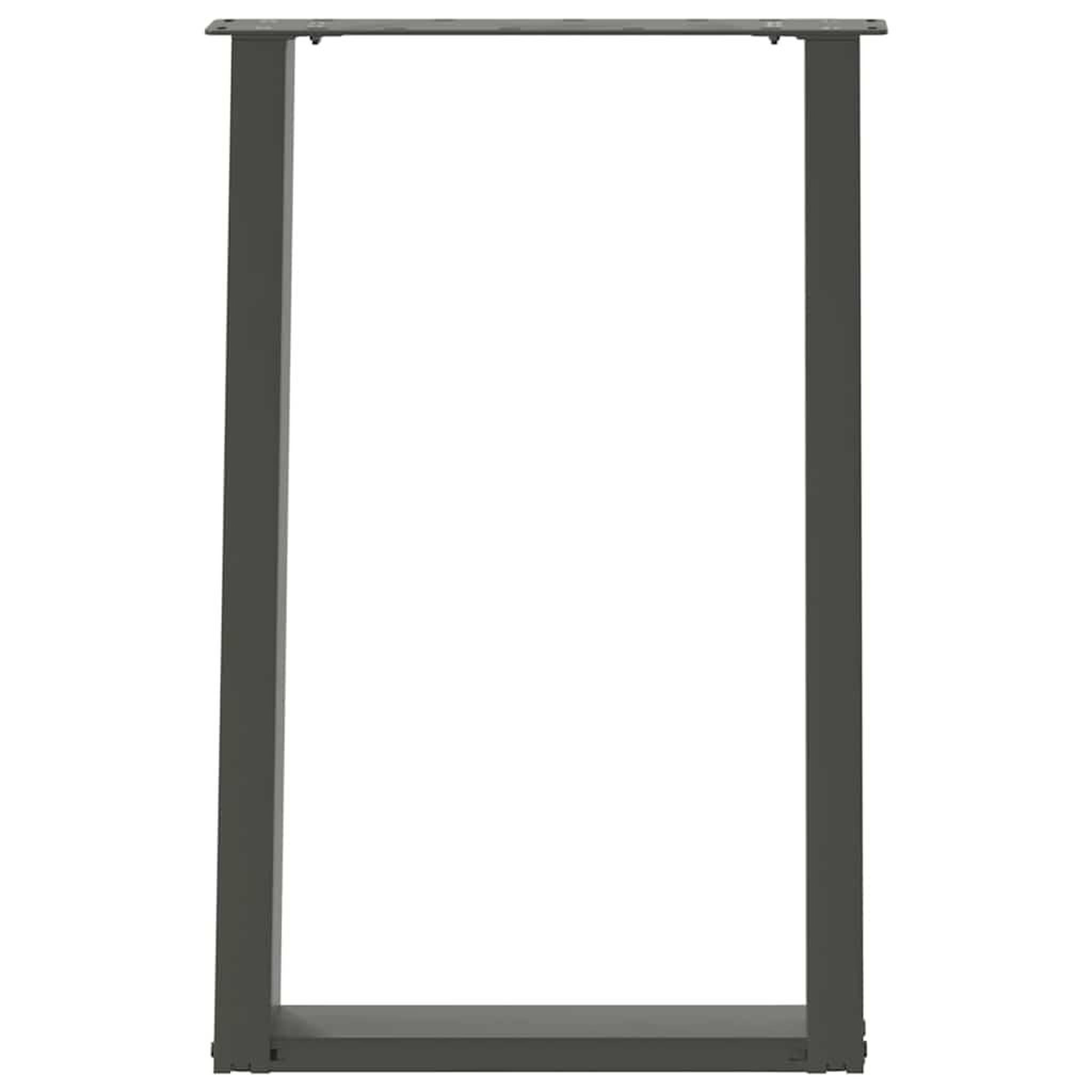 Voir la diapositive 5 : VIDAXL Pieds de table a manger forme de U 2 pcs 50x(72-73) cm acier