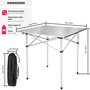 Voir la diapositive 6 : tectake Table de camping pliable gris