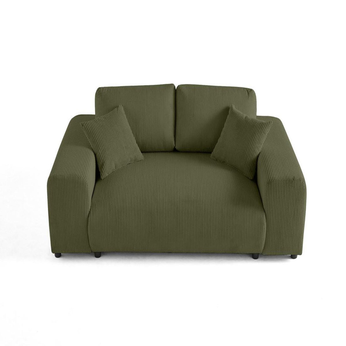 LISA DESIGN Garance - canapé droit 2 places - en velours côtelé