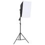 Voir la diapositive 3 : VIDAXL Kit de studio photo boîte a lumiere toile de fond et reflecteur