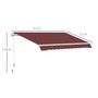 Voir la diapositive 3 : OUTSUNNY Store banne manuel rétractable aluminium polyester imperméabilisé 3,5L x 2,5l m bordeaux