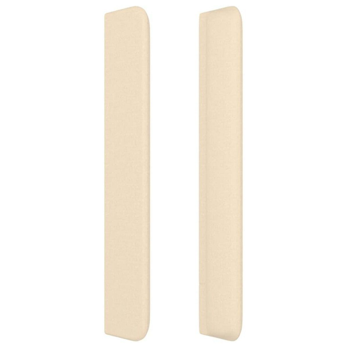 VIDAXL Tete de lit avec oreilles Creme 83x16x118/128 cm Tissu