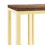 Voir la diapositive 5 : VIDAXL Table console dore acier inoxydable et bois massif recuperation