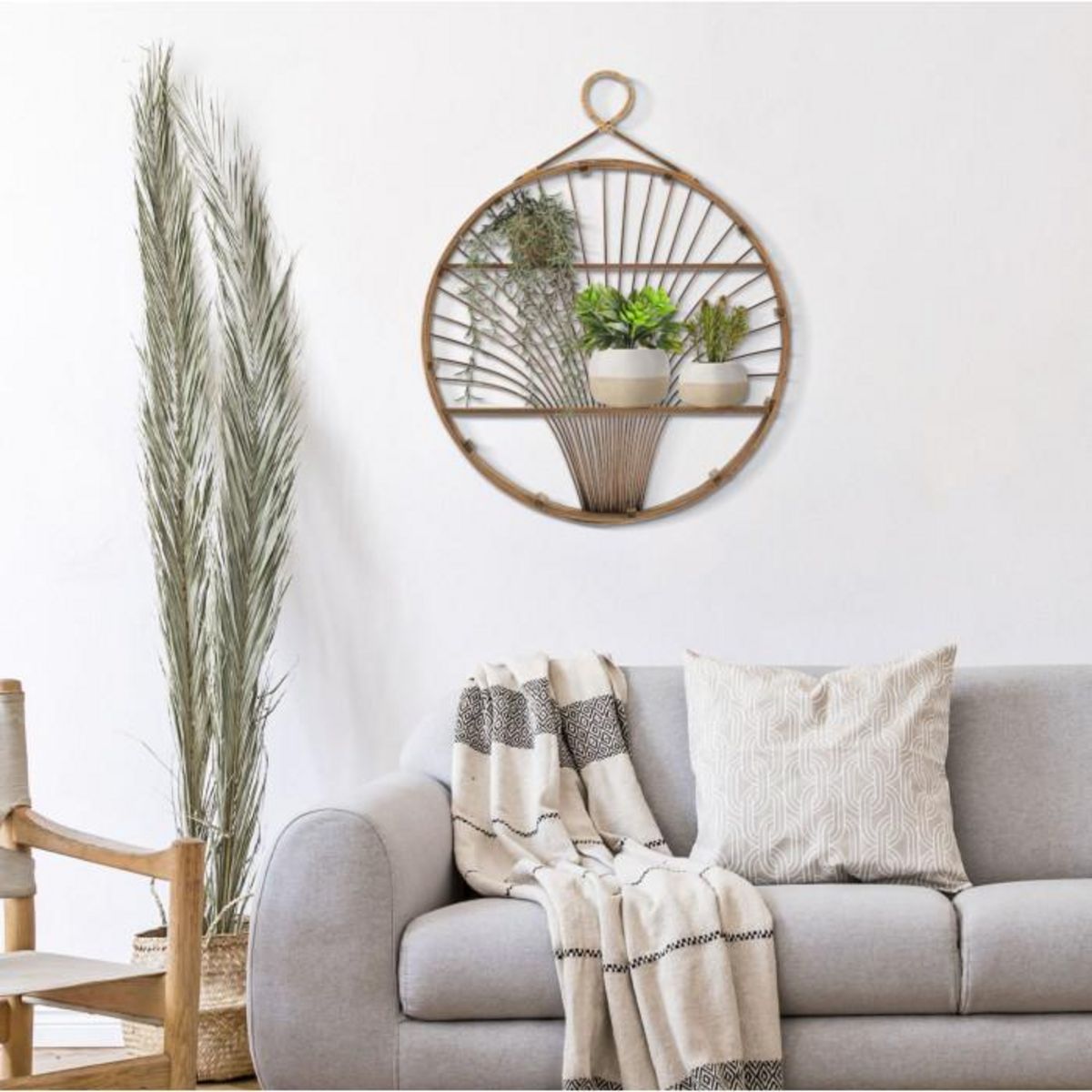 Paris Prix Étagère Murale Déco  Fuji  76cm Naturel