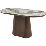Habitat et Jardin Table à manger ovale en céramique pandora  Bellagio  - 8 places - Beige