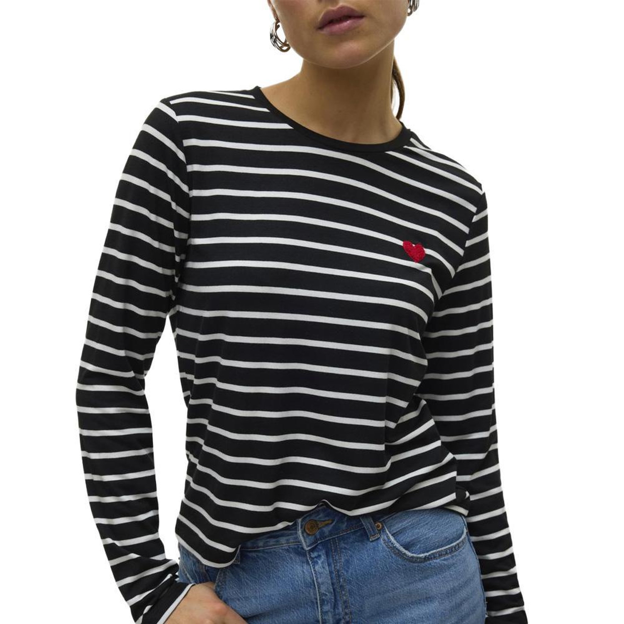 Vero Moda Haut Noir Vero Moda Snclara Heart T [6a2fb29c18ef6]. Coloris disponibles : Noir