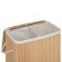 Voir la diapositive 4 : FIVE Panier à Linge Double  Bambou  100L Naturel