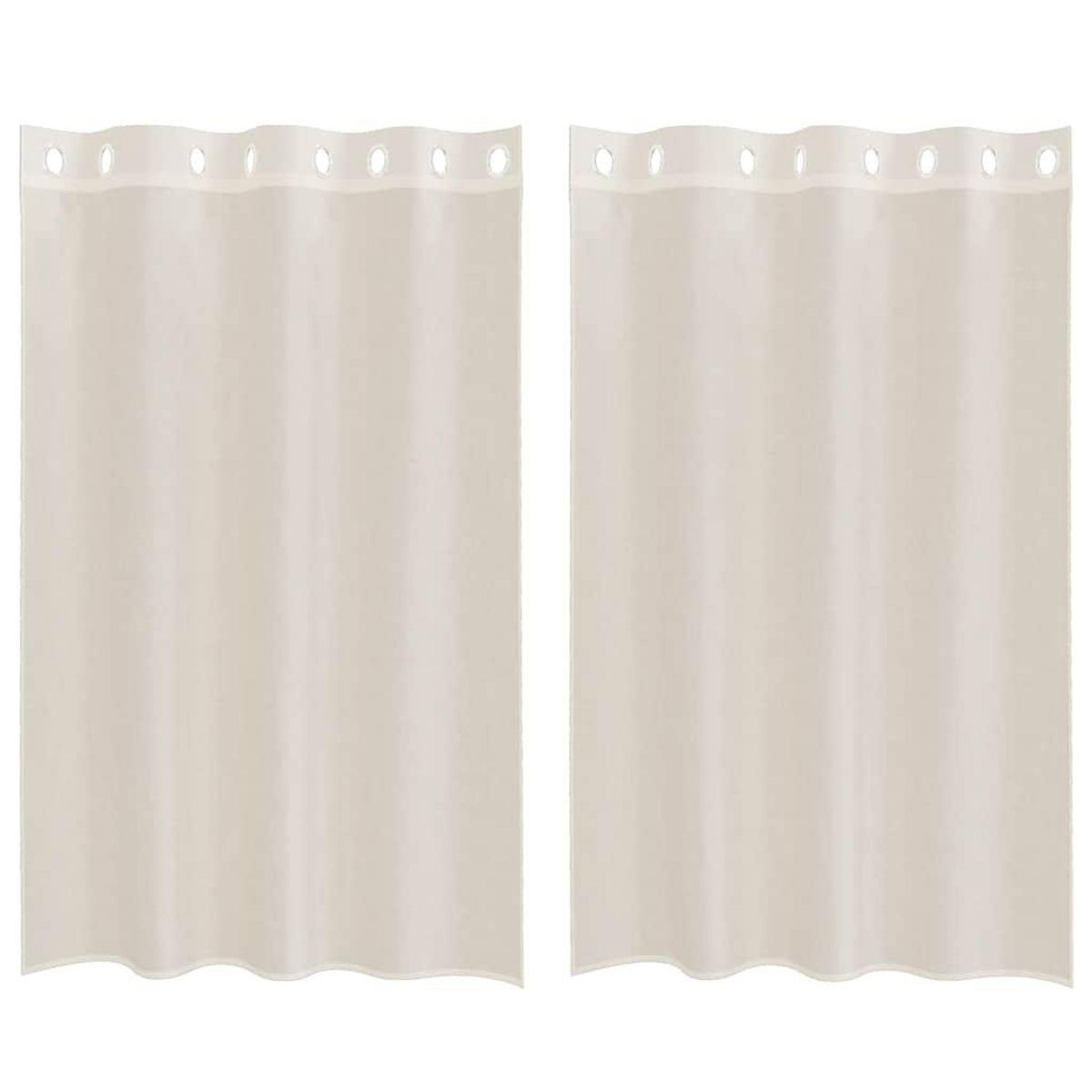 VIDAXL Rideaux en voile avec œillets 2 pcs creme 140x175 cm