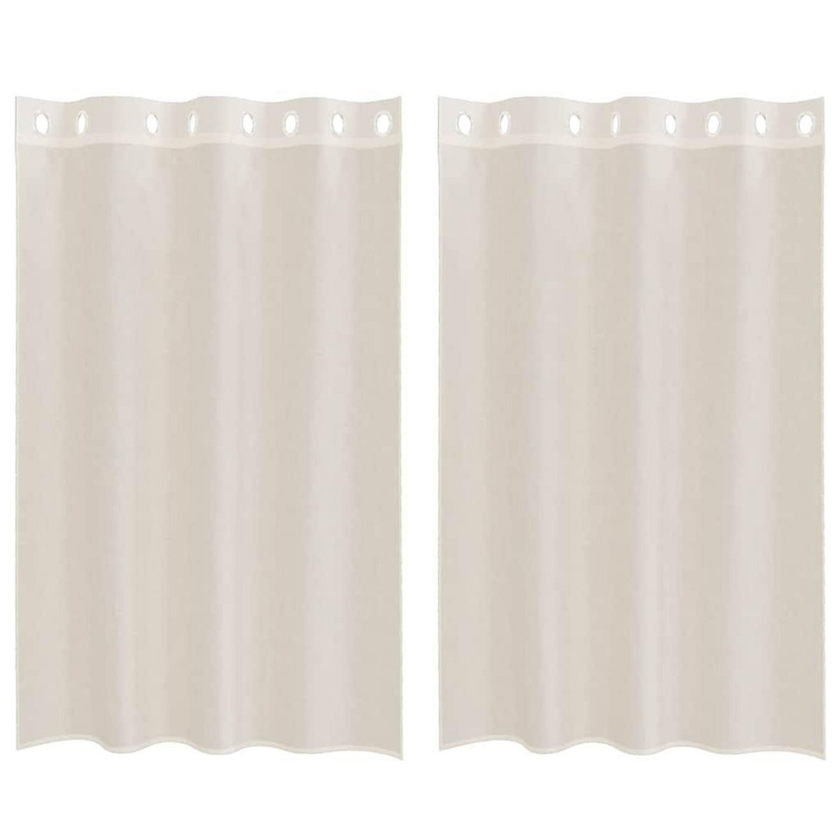 VIDAXL Rideaux en voile avec œillets 2 pcs creme 140x175 cm