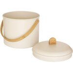 PEBBLY Seau à compost 7L, en métal et bambou