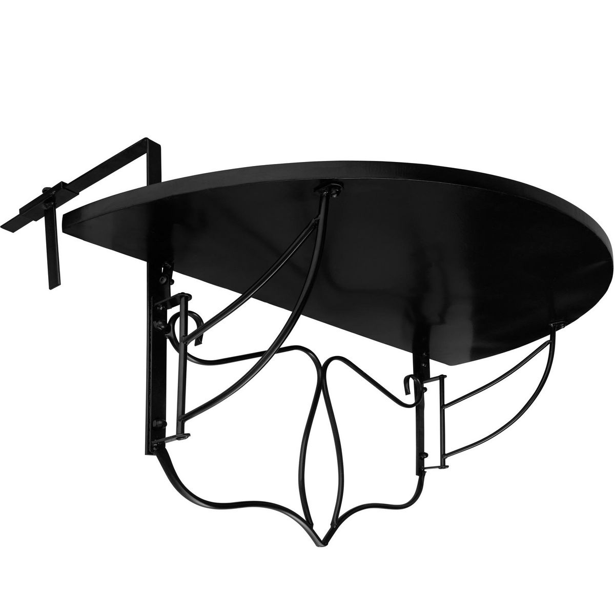 tectake Table de balcon en acier, mosaïque et ciment terracotta/blanc