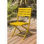 Voir la diapositive 3 : Paris Prix Lot de 2 Chaises de Jardin Pliantes  Marius  82cm Moutarde