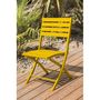 Voir la diapositive 3 : Paris Prix Lot de 2 Chaises de Jardin Pliantes  Marius  82cm Moutarde