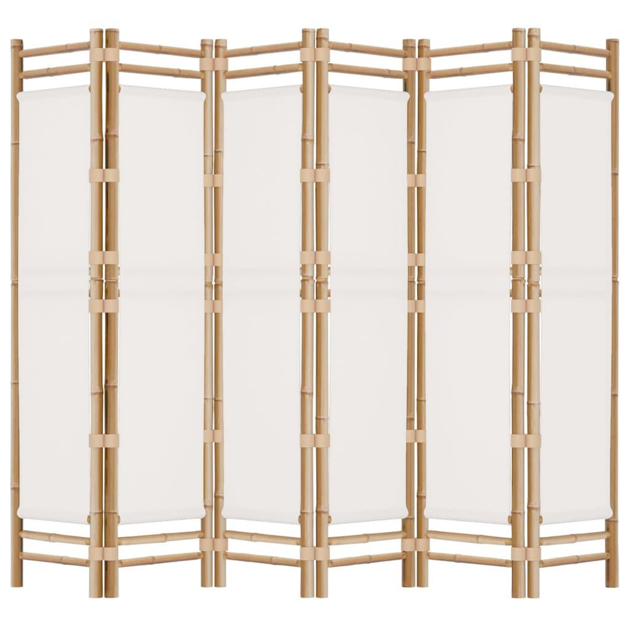 Voir la diapositive 5 : VIDAXL Cloison de separation pliante 6 panneaux 240 cm Bambou et toile