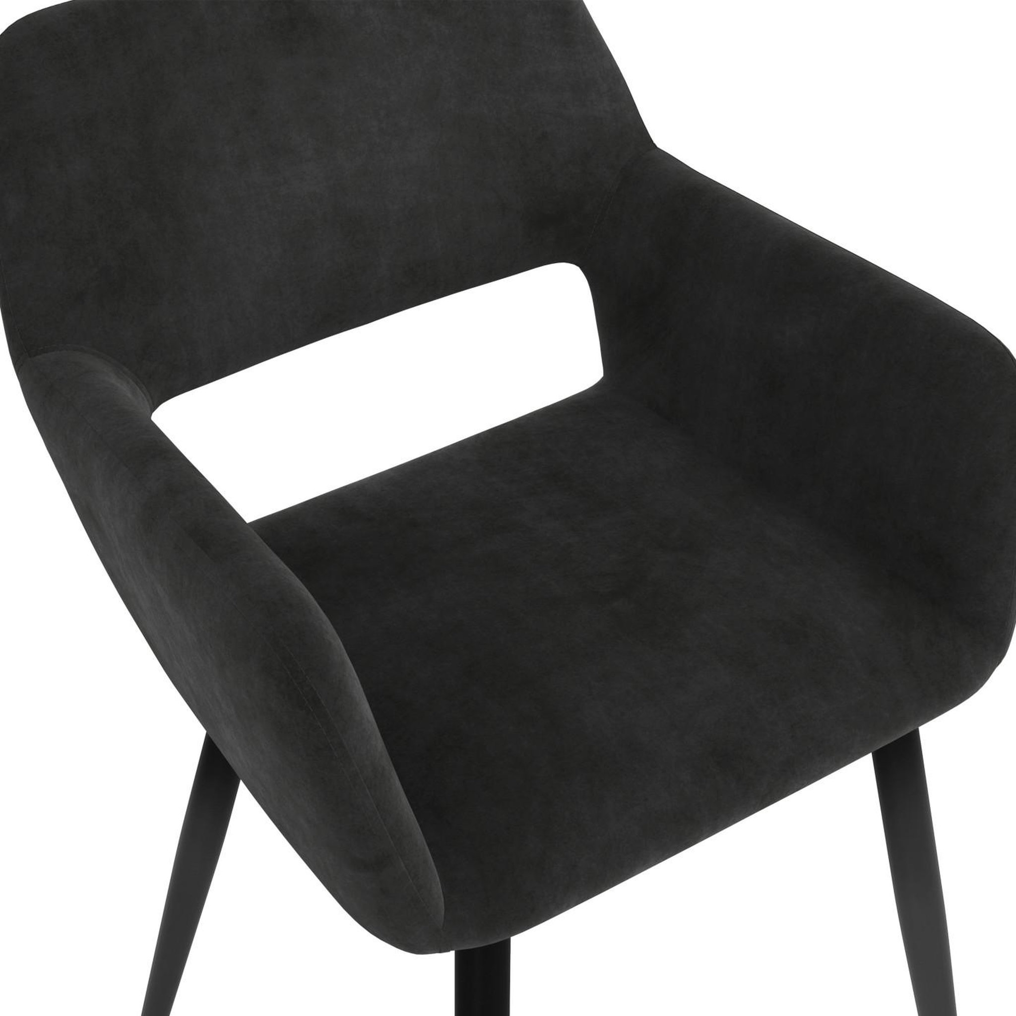 Voir la diapositive 6 : ID MARKET Lot de 4 chaises de salle à manger, fauteuils de table holy en velours noir