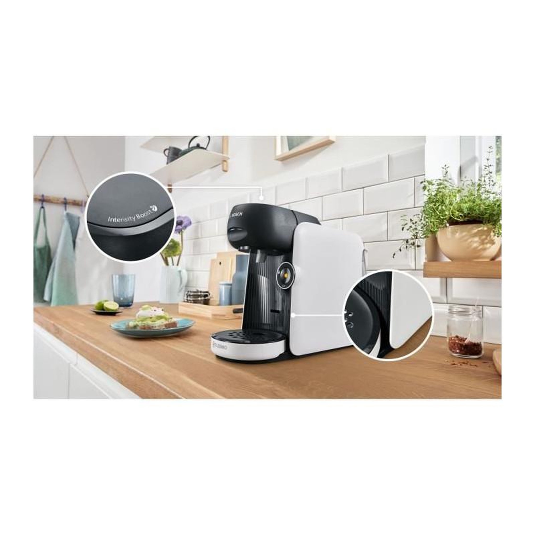 Voir la diapositive 4 : BOSCH Machine a café multi-boissons - BOSCH - TASSIMO - T16 Finesse blanc - 1400 W