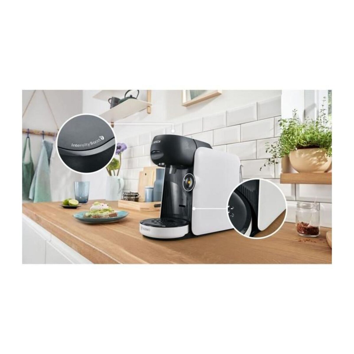 BOSCH Machine a café multi-boissons - BOSCH - TASSIMO - T16 Finesse blanc - 1400 W