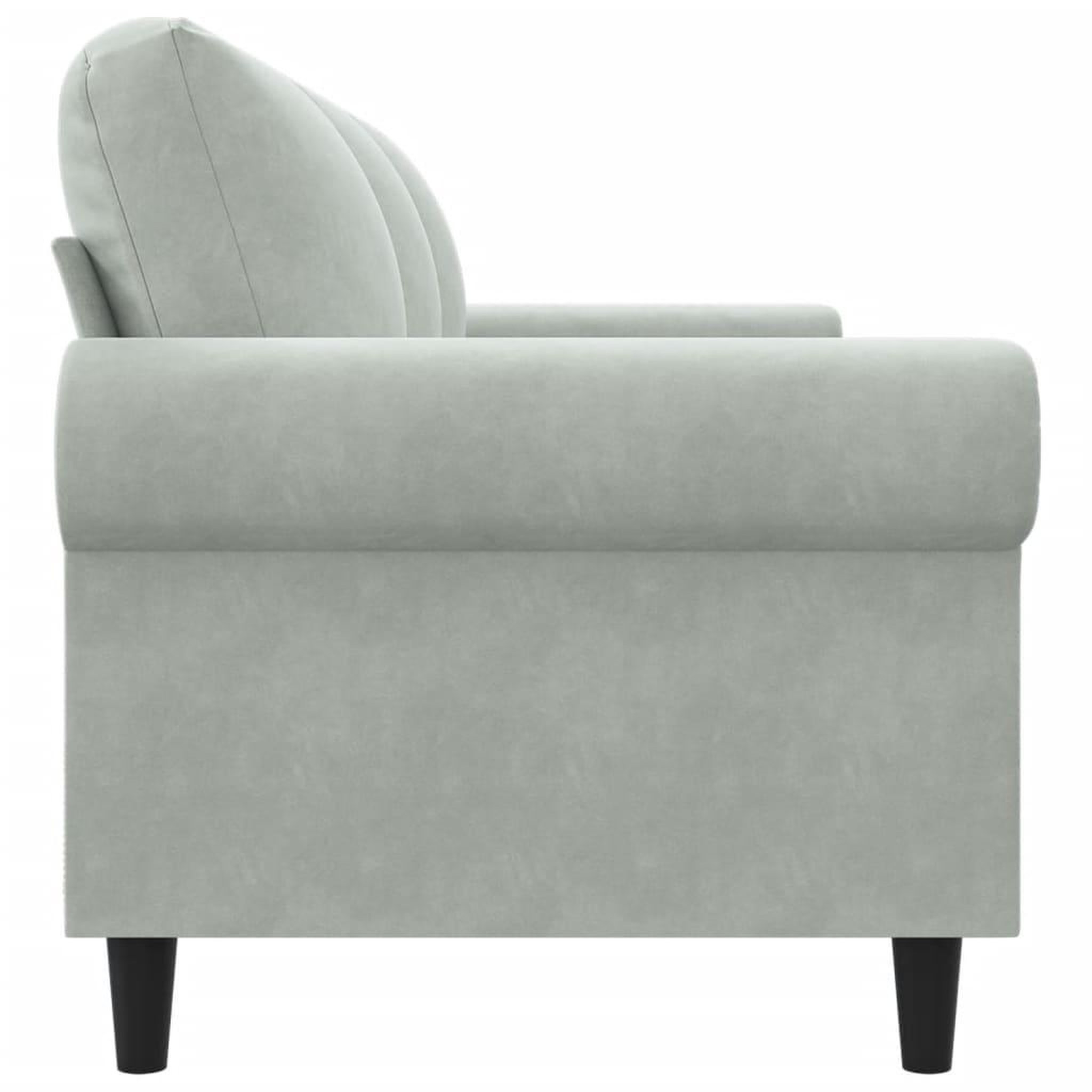 Voir la diapositive 5 : VIDAXL Canape a 3 places Gris clair 180 cm Velours