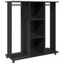 Voir la diapositive 2 : VIDAXL Garde-robe avec roues noir 102x38x110 cm bois d'ingenierie