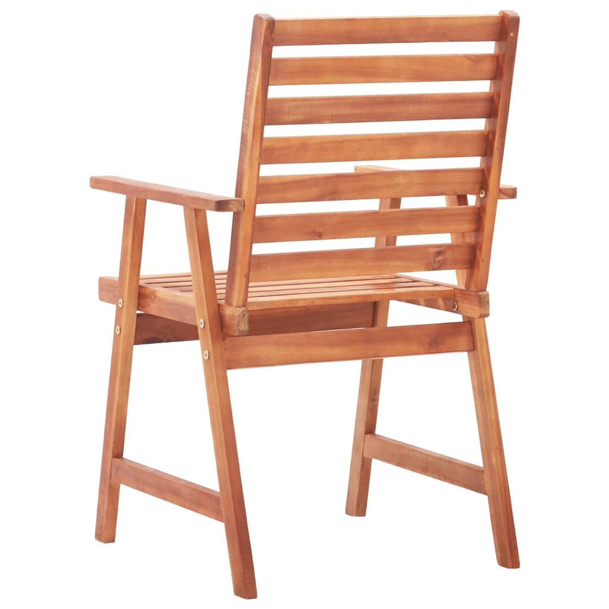 Voir la diapositive 5 : VIDAXL Chaises a manger d'exterieur lot de 3 et coussins Acacia massif