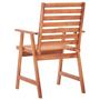 Voir la diapositive 5 : VIDAXL Chaises a manger d'exterieur lot de 3 et coussins Acacia massif