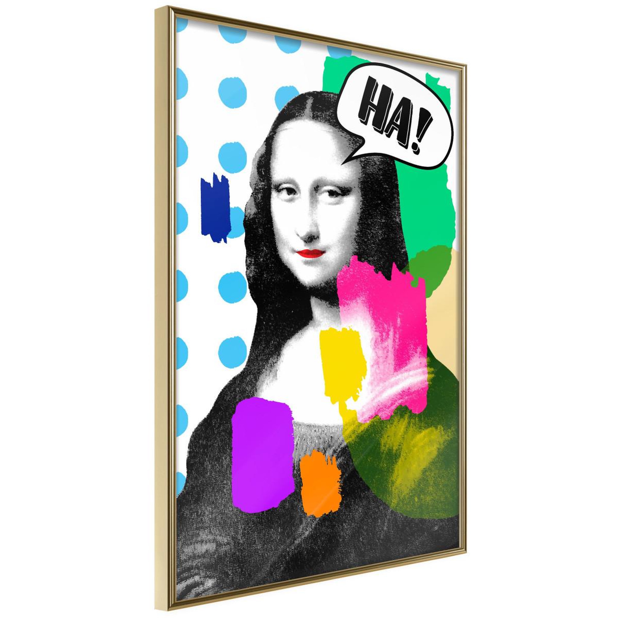 Paris Prix Affiche murale encadrée  mona lisa's laughter