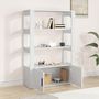 Voir la diapositive 3 : VIDAXL Buffet Blanc 80x30x119,5 cm Bois d'ingenierie