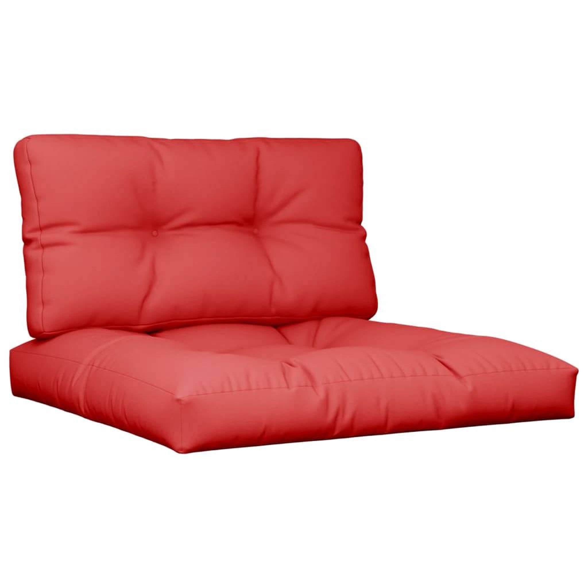 Voir la diapositive 2 : VIDAXL Coussins de palette lot de 2 rouge tissu