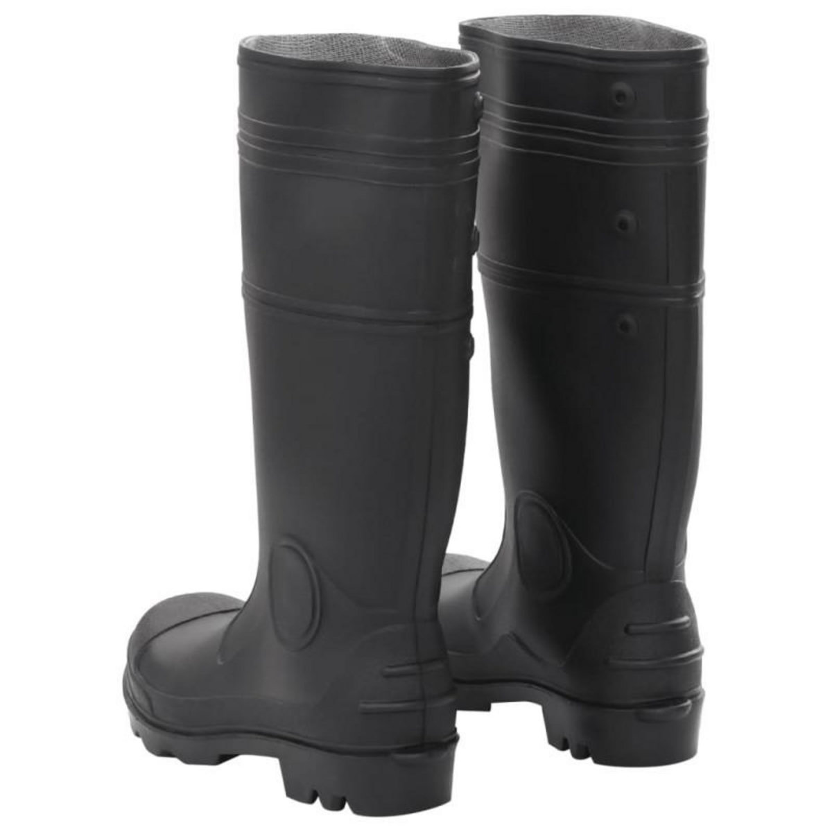 VIDAXL Bottes de pluie noir taille 39 PVC