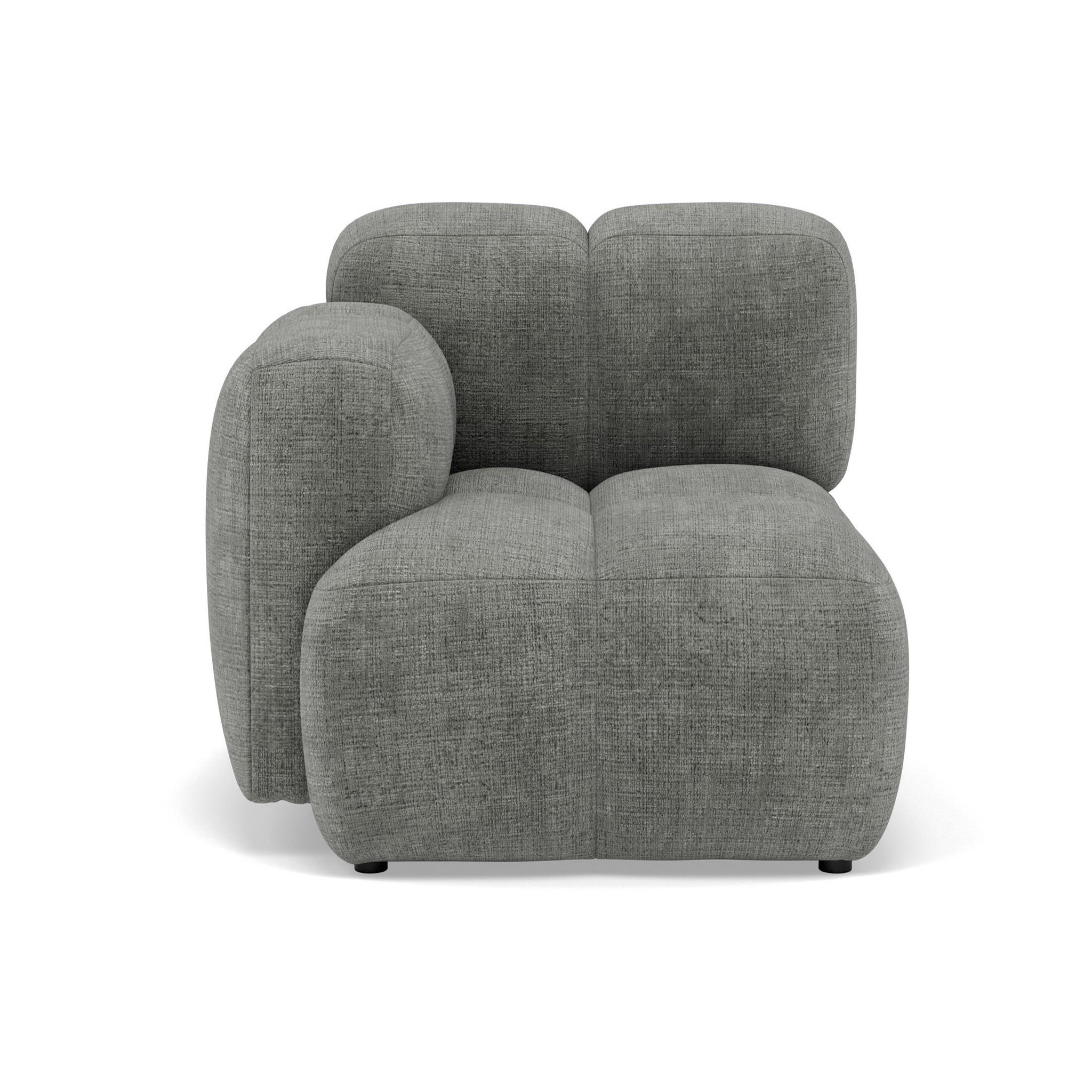 Voir la diapositive 1 : LISA DESIGN Grace - module d'assise gauche en velours texturé