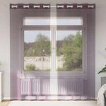 VIDAXL Rideaux en voile avec œillets 2 pcs violet 140x245 cm