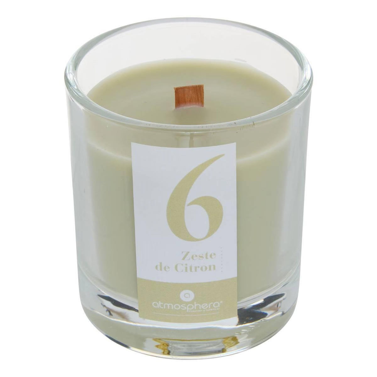 ATMOSPHERA Bougie Parfumée en Verre  Numia  180g Zeste de Citron