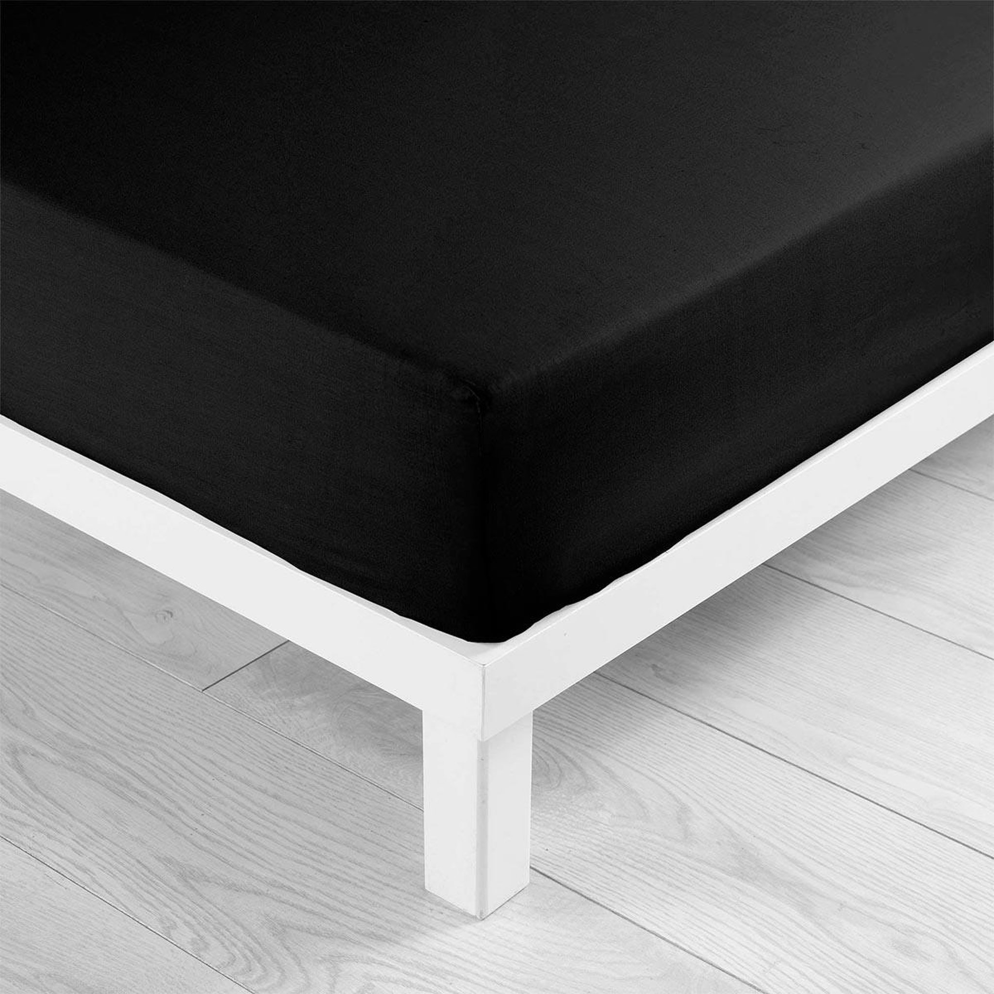 Voir la diapositive 2 : Douceur d'Intérieur Drap housse microfibre  oscar  140x190cm noir