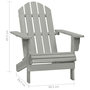 Voir la diapositive 6 : VIDAXL Chaise de jardin Adirondack avec table Bois de sapin Gris