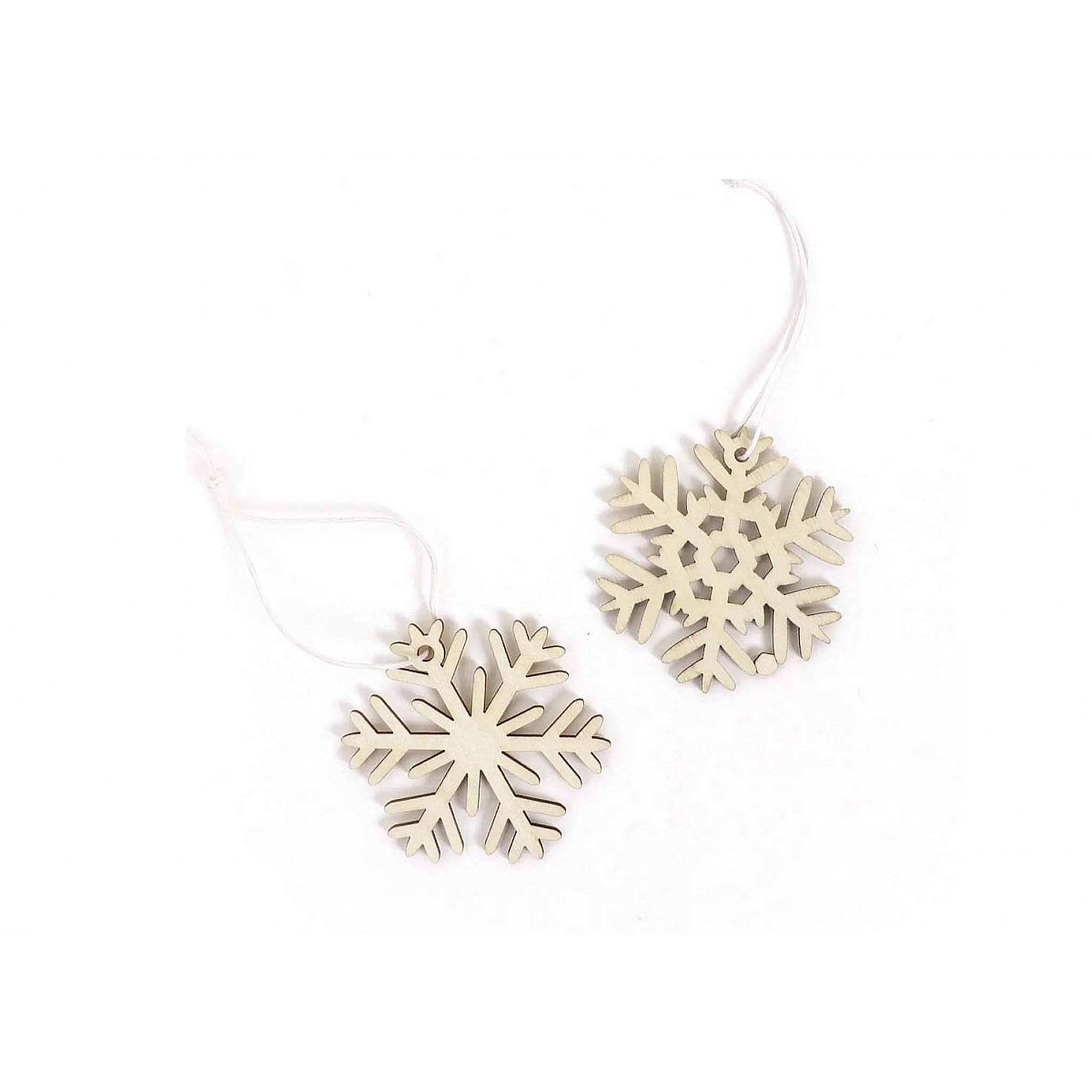 Voir la diapositive 2 : Graine créative Flocons de neige en bois -decoration de noel