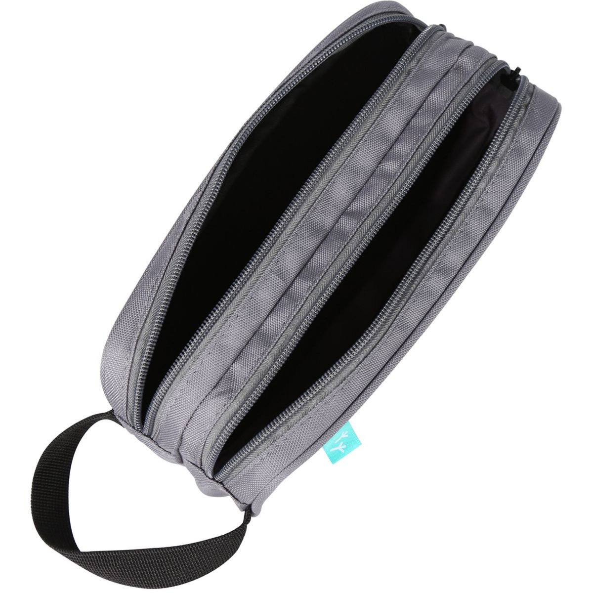 AUCHAN Trousse 2 compartiments rectangle grise