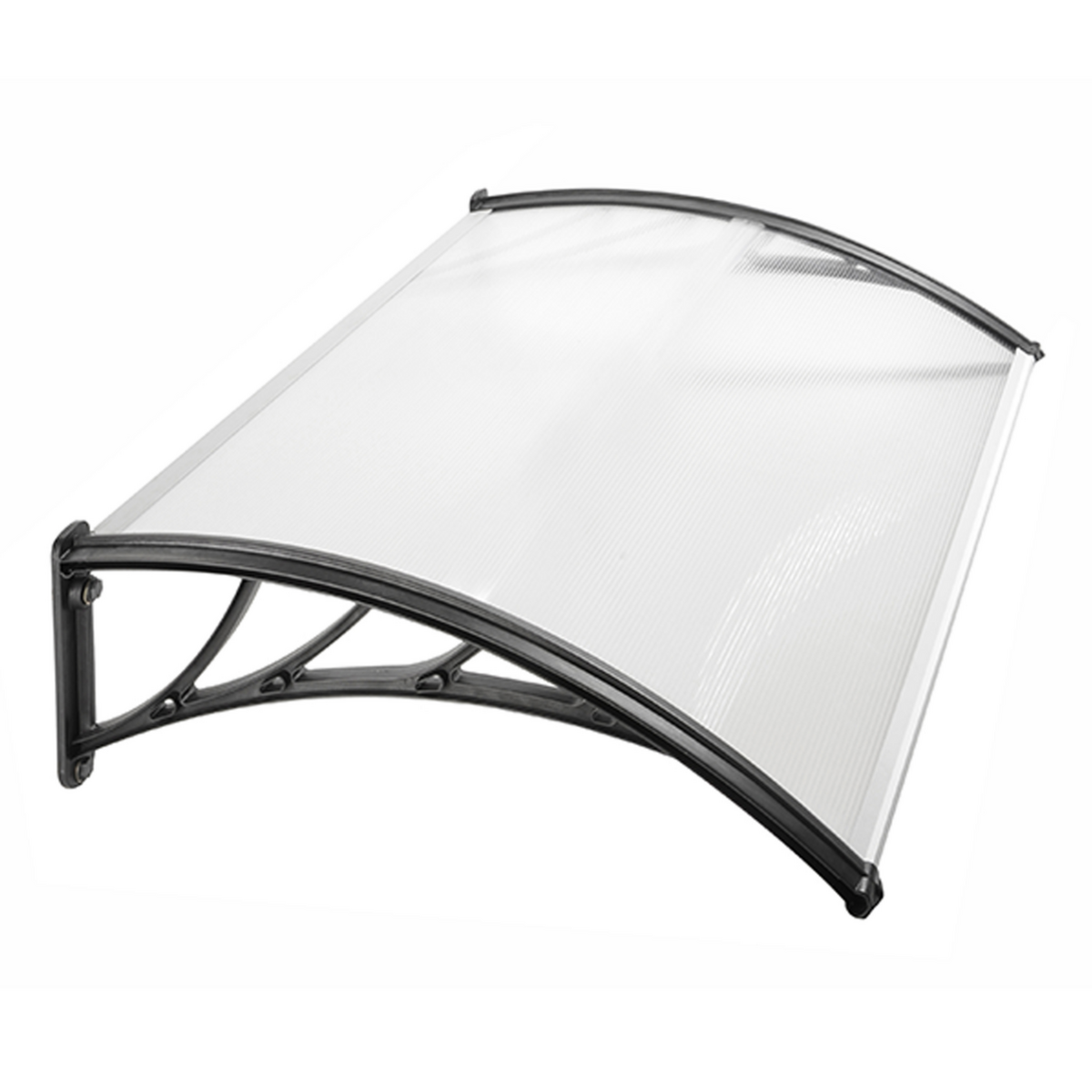 ID MARKET Auvent de porte marquise d'accueil 80 x 120 CM polycarbonate