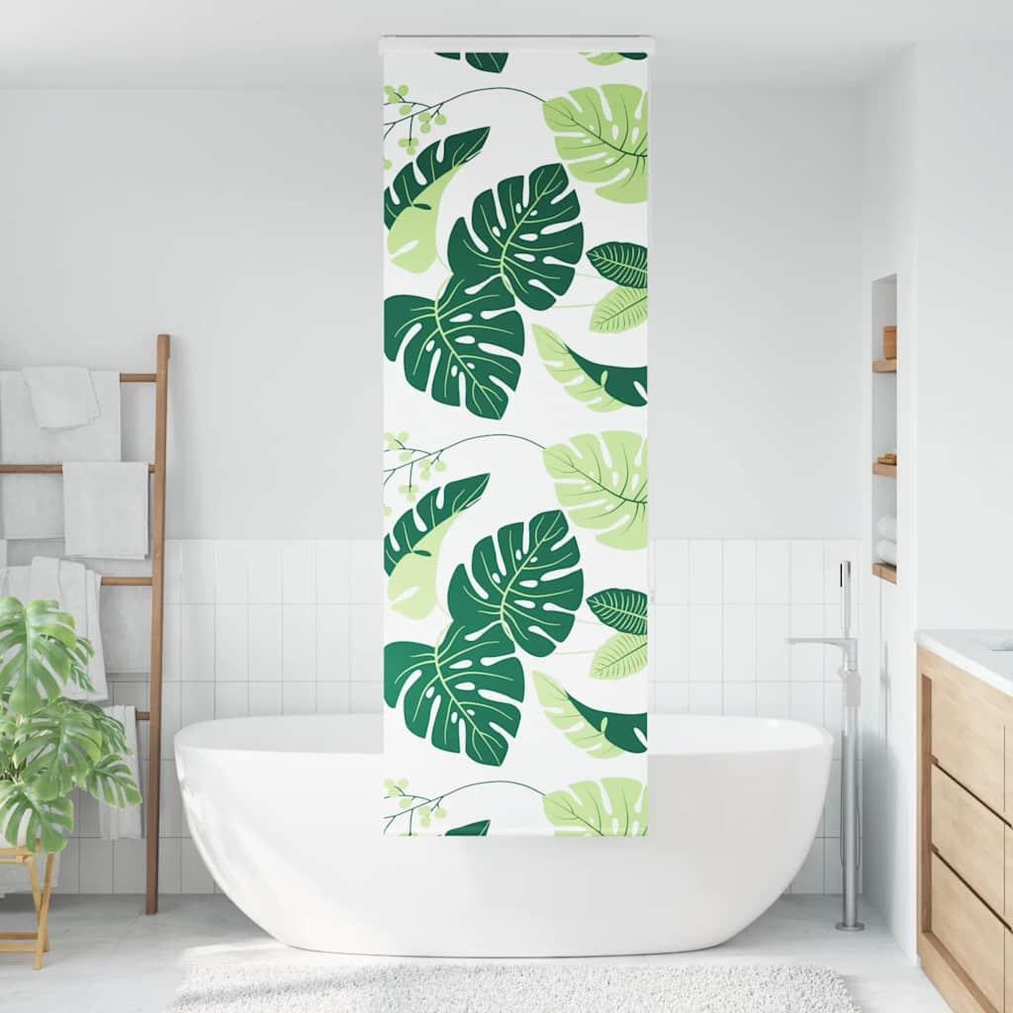 Voir la diapositive 2 : VIDAXL Store enrouleur de douche avec cassette largeur du tissu 66 cm