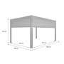 Voir la diapositive 4 : SWEEEK Pergola bioclimatique. aluminium et acier. 3x4m avec store 3m + store 4m