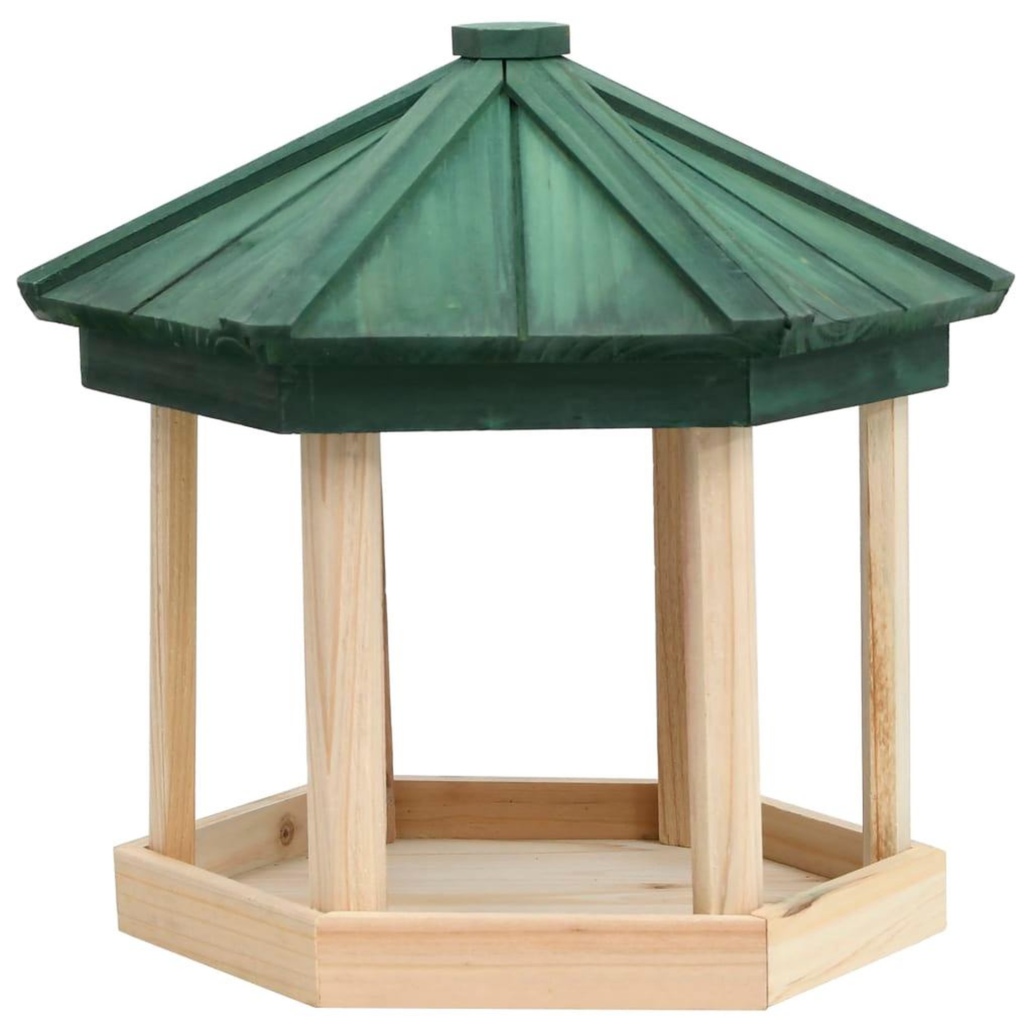 Voir la diapositive 2 : VIDAXL Mangeoire a oiseaux octogone bois de sapin 33x30 cm