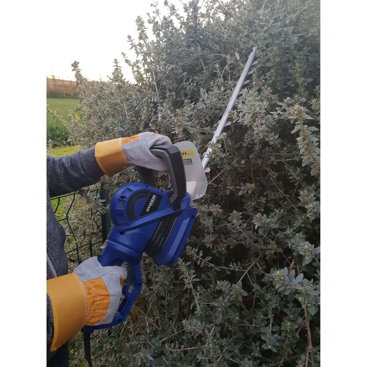 HYUNDAI Taille-haie électrique 710 W 55 cm 24 mm - Poignée arrière rotative à 180°