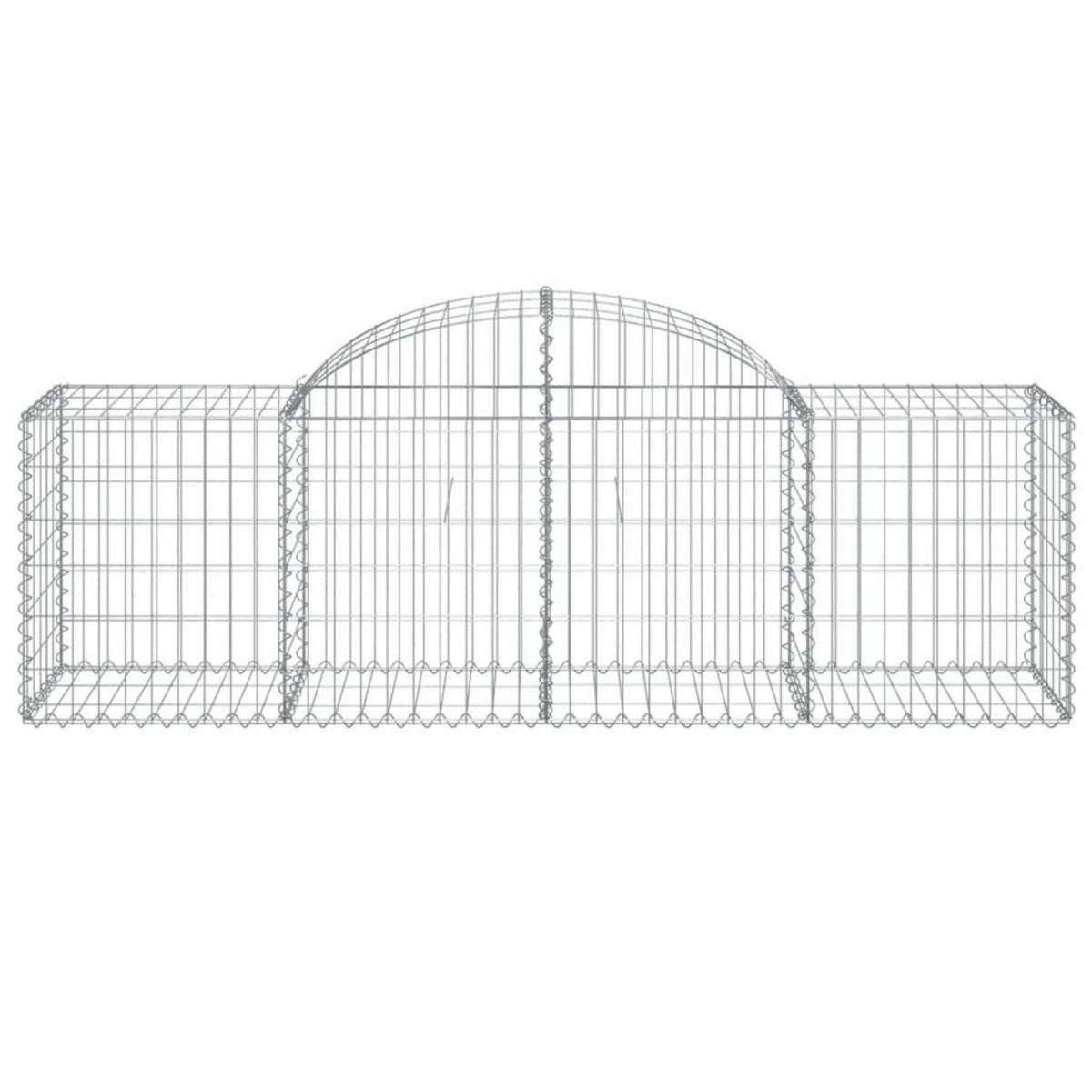 VIDAXL Paniers a gabions arques 8 pcs 200x50x60/80 cm Fer galvanise