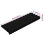 Voir la diapositive 6 : VIDAXL Tapis d'escalier 20 pcs 65x21x4 cm noir