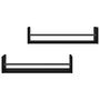Voir la diapositive 4 : VIDAXL Etageres murales avec barres 2 pcs noir 60x16x14 cm