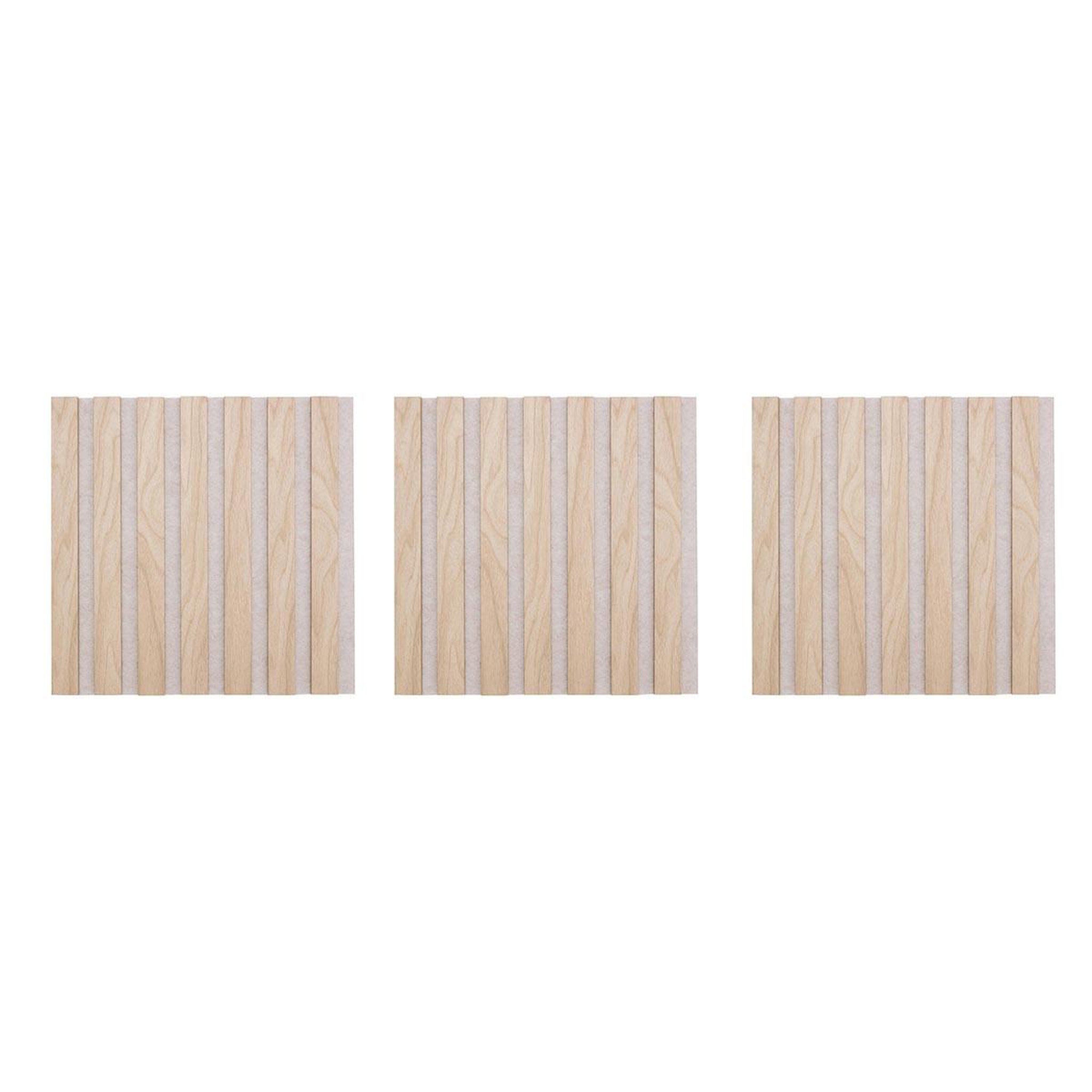 ATMOSPHERA Lot de 3 panneaux déco  colva  30x30cm beige