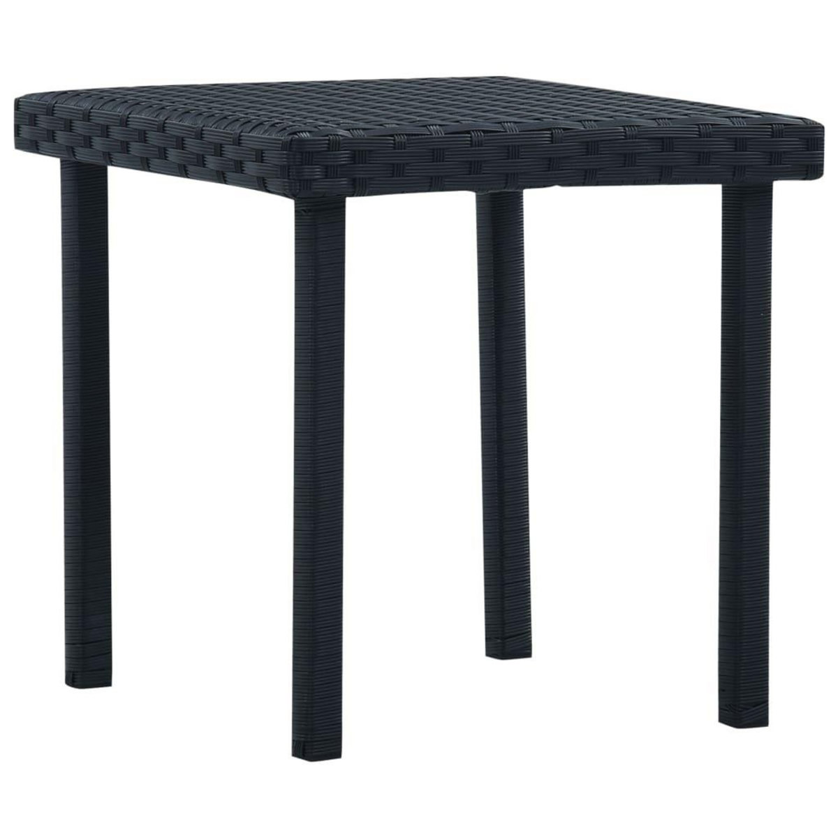 VIDAXL Table a the de jardin Noir 40x40x40 cm Resine tressee