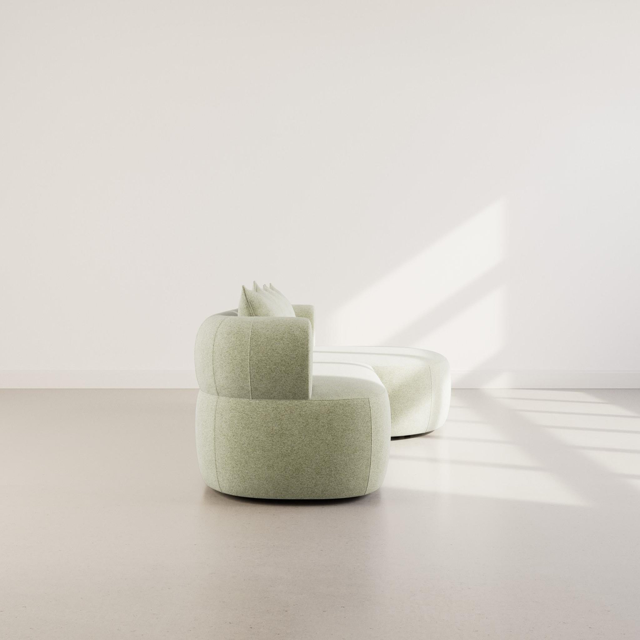 Voir la diapositive 6 : BEST MOBILIER Angela - canapé d'angle droit 4 places en velours texturé