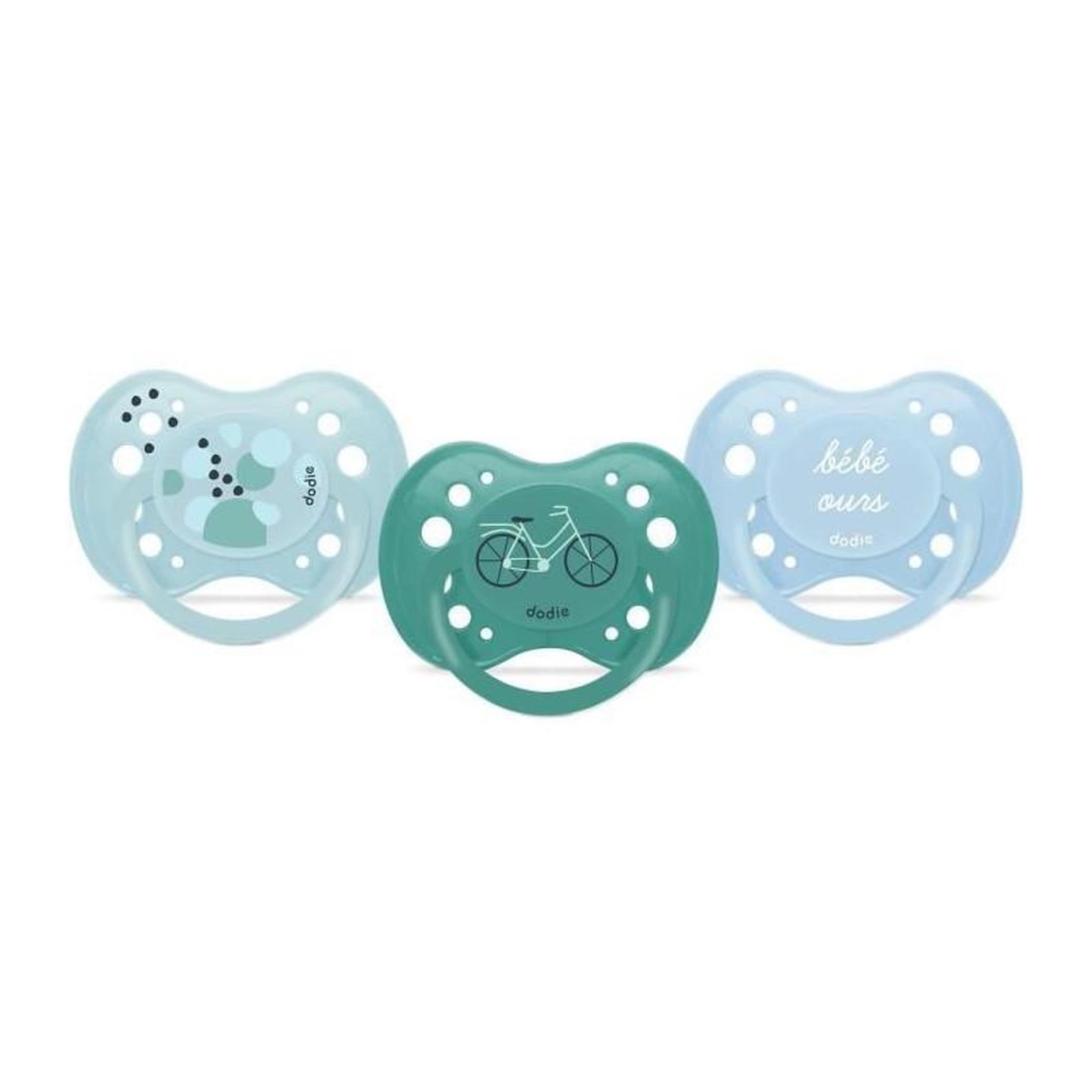 DODIE DODIE Lot de 3 Sucettes Anatomiques Jour +18 mois - Bébé Ours