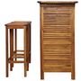Voir la diapositive 3 : VIDAXL Table et chaises de bar 3 pcs Bois d'acacia massif