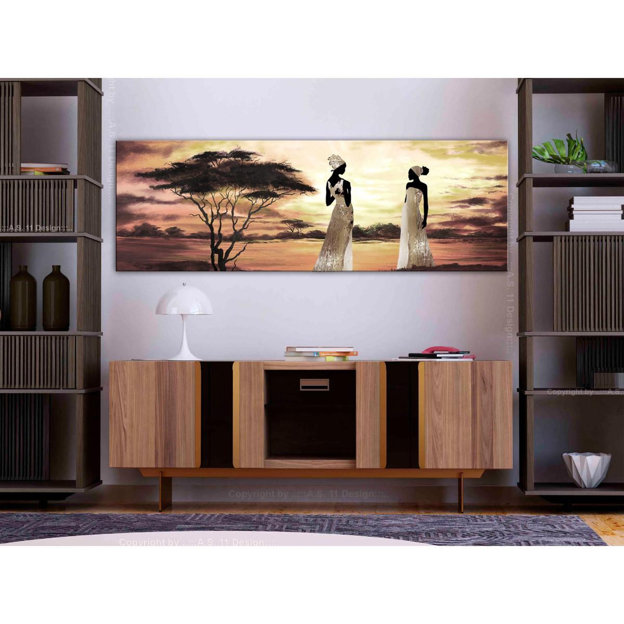 Voir la diapositive 2 : Paris Prix Tableau Imprimé  African Goddesses Narrow